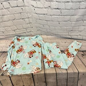 Wei Wei Mickey Christmas Sledding Bamboo Pajama Set